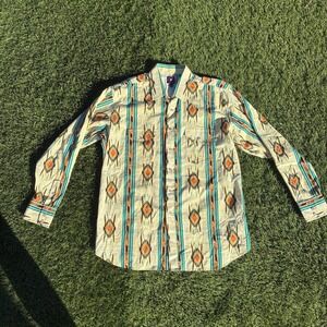 Panhandle Slim Mens Size XL 100% Cotton Southwestern Pearl Snap Western Shirt